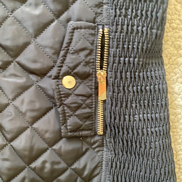 Black Quilted Vest with Tan Trim - Picture 11 of 13